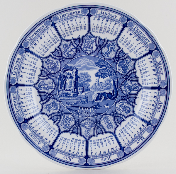 Calendar Plate Italian c1996